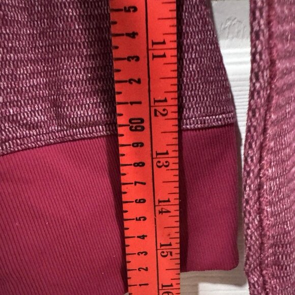 Lululemon Runderful 1/2 Zip Mini Check Pique Bordeaux‎ Drama Heathered Berry - Picture 4 of 7